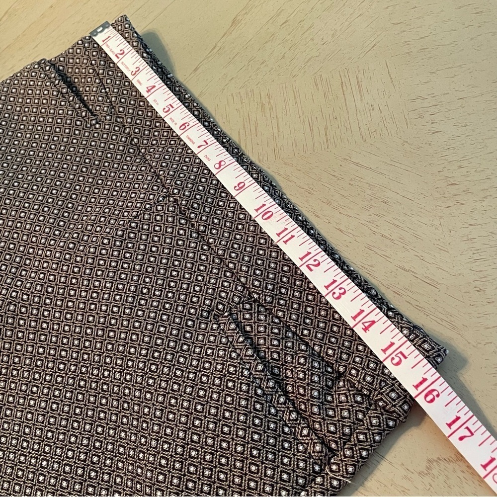 Chicos Brigitte Diamond Jacquard Ankle Pants business office corpcore size 8 M - Picture 10 of 13